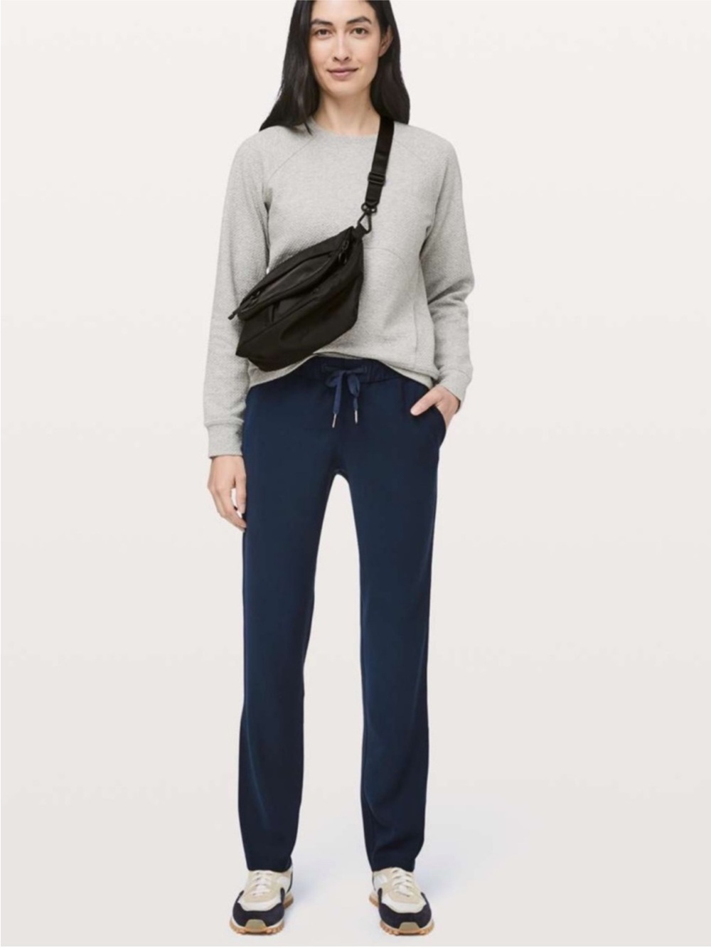 Lululemon On The Fly Pant Full Length 31" inseam, Navy, Size 4 W5BT6S